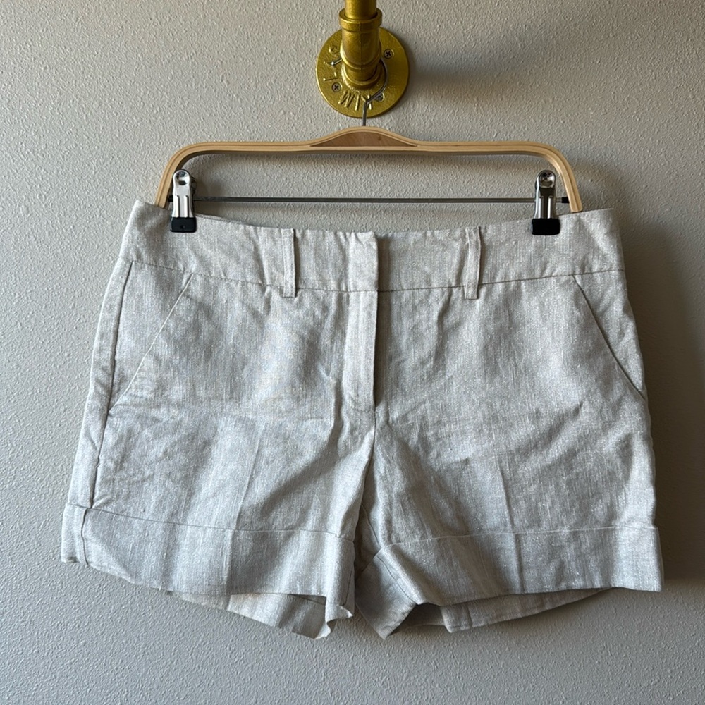 Metallic linen shorts- size 8